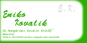 eniko kovalik business card